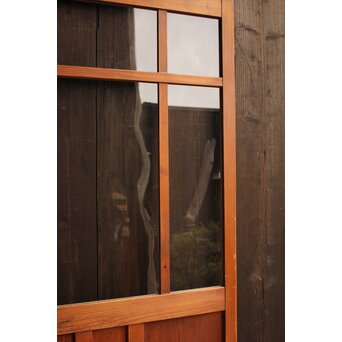 白いアンティークガラス戸　GD1021 