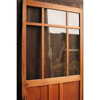 白いアンティークガラス戸　GD1021 