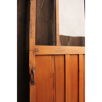 白いアンティークガラス戸　GD1021 