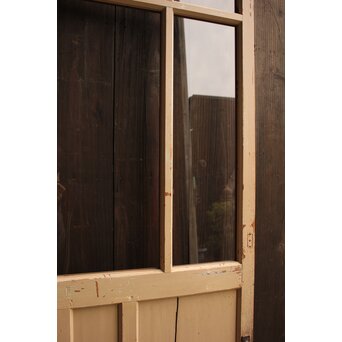 白いアンティークガラス戸　GD1021 