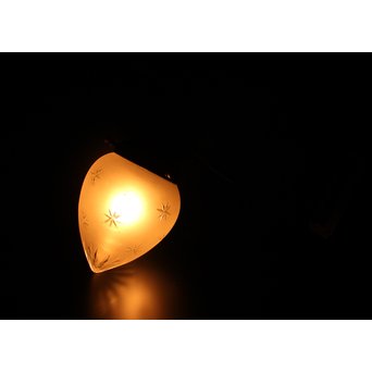 稀少切子シェード市松硝子ブラケット照明　A1680 