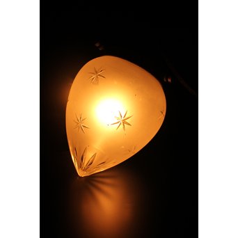 稀少切子シェード市松硝子ブラケット照明　A1680 