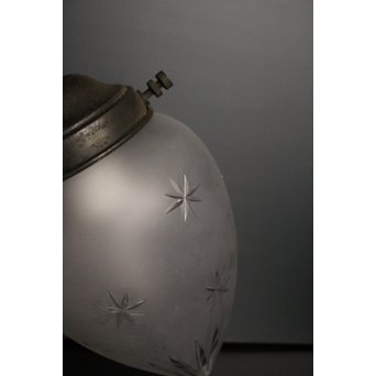 稀少切子シェード市松硝子ブラケット照明　A1680 