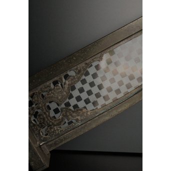 稀少切子シェード市松硝子ブラケット照明　A1680 