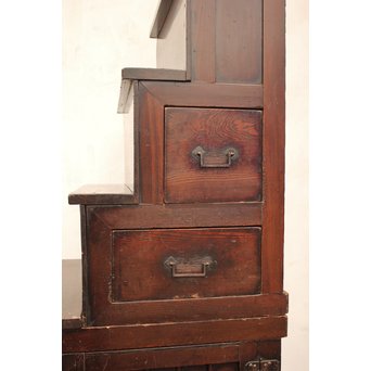 民藝 半間階段箪笥　I385 