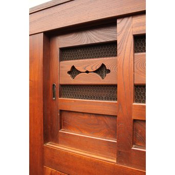 稀少 前面総欅一間水屋箪笥　I386 