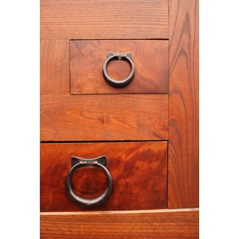 稀少 前面総欅一間水屋箪笥　I386 