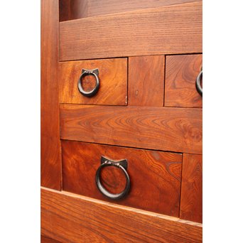 稀少 前面総欅一間水屋箪笥　I386 