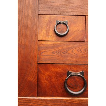 稀少 前面総欅一間水屋箪笥　I386 