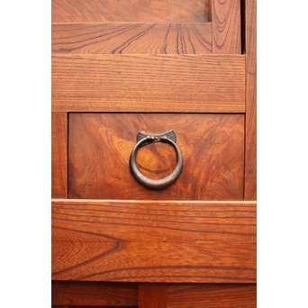 稀少 前面総欅一間水屋箪笥　I386 