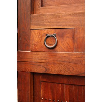 稀少 前面総欅一間水屋箪笥　I386 