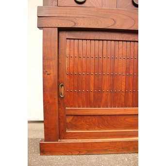 稀少 前面総欅一間水屋箪笥　I386 