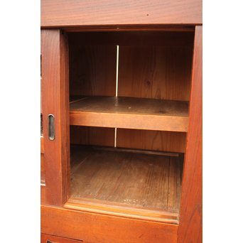 稀少 前面総欅一間水屋箪笥　I386 