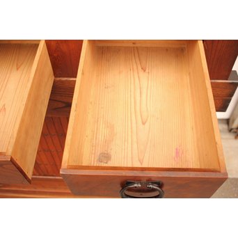 稀少 前面総欅一間水屋箪笥　I386 