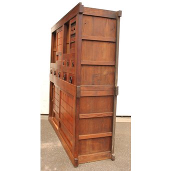 稀少 前面総欅一間水屋箪笥　I386 