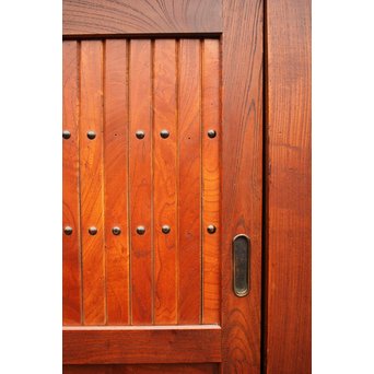 稀少 前面総欅一間水屋箪笥　I386 