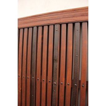 総欅鉄金具装飾の格子蔵戸　W532 