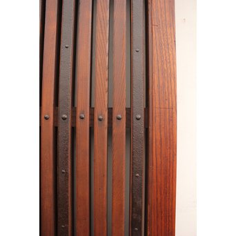 総欅鉄金具装飾の格子蔵戸　W532 