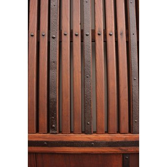 総欅鉄金具装飾の格子蔵戸　W532 