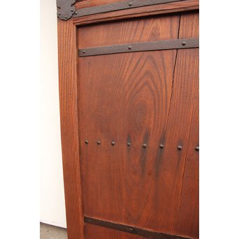 総欅鉄金具装飾の格子蔵戸　W532 