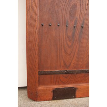 総欅鉄金具装飾の格子蔵戸　W532 