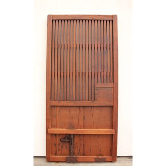 総欅鉄金具装飾の格子蔵戸　W532 