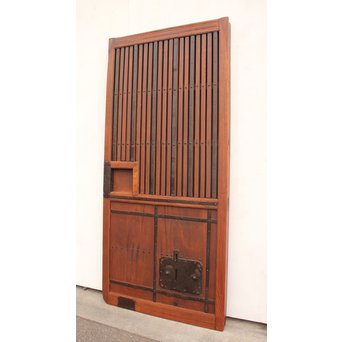 総欅鉄金具装飾の格子蔵戸　W532 