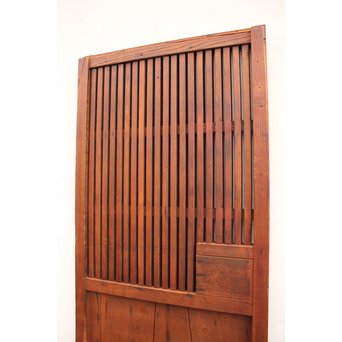 総欅鉄金具装飾の格子蔵戸　W532 
