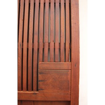 総欅鉄金具装飾の格子蔵戸　W532 