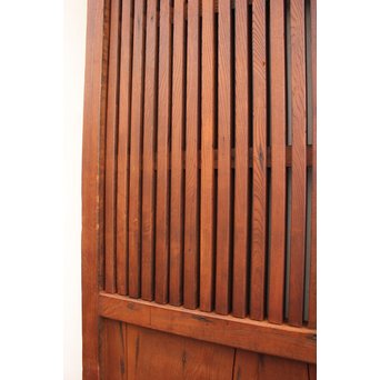 総欅鉄金具装飾の格子蔵戸　W532 