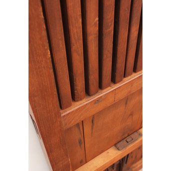 総欅鉄金具装飾の格子蔵戸　W532 