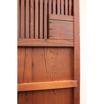 総欅鉄金具装飾の格子蔵戸　W532 
