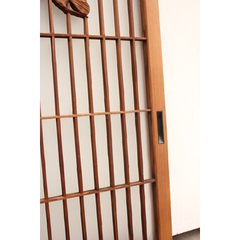 松竹梅の幾何学組子ガラス書院 2枚1組　R2042 