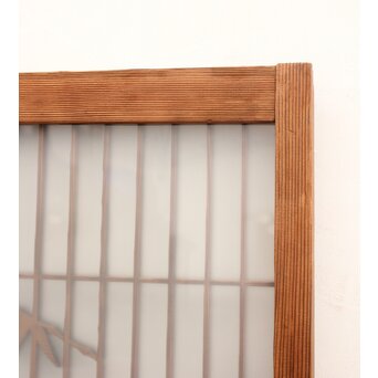 松竹梅の幾何学組子ガラス書院 2枚1組　R2042 