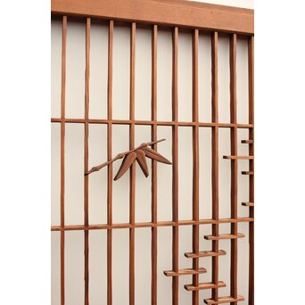 松竹梅の幾何学組子ガラス書院 2枚1組　R2042 