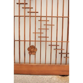 松竹梅の幾何学組子ガラス書院 2枚1組　R2042 