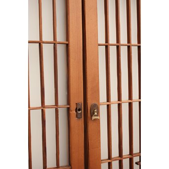 松竹梅の幾何学組子ガラス書院 2枚1組　R2042 