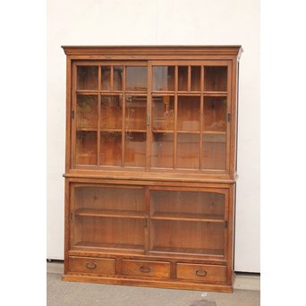 楢材四尺ガラスケース　G268