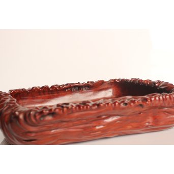 唐木自然木風刳物 随形煎茶盆/香盆　K452 