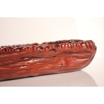 唐木自然木風刳物 随形煎茶盆/香盆　K452 