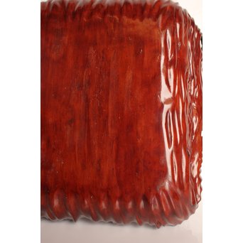 唐木自然木風刳物 随形煎茶盆/香盆　K452 