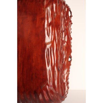 唐木自然木風刳物 随形煎茶盆/香盆　K452 