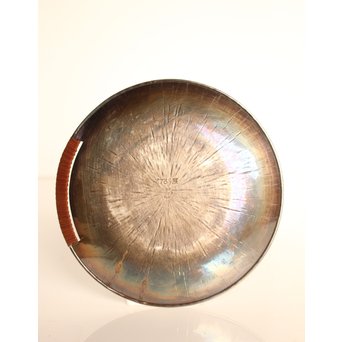 人間国宝 関谷四郎 73`徳力 純銀皿　S2919 