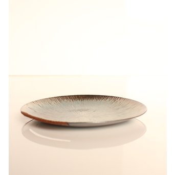 人間国宝 関谷四郎 73`徳力 純銀皿　S2919 