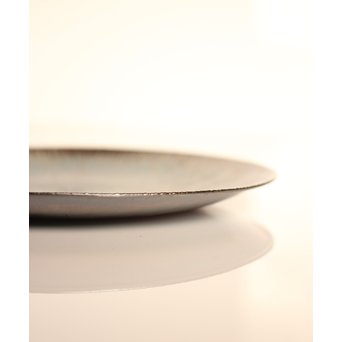 人間国宝 関谷四郎 73`徳力 純銀皿　S2919 