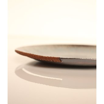 人間国宝 関谷四郎 73`徳力 純銀皿　S2919 