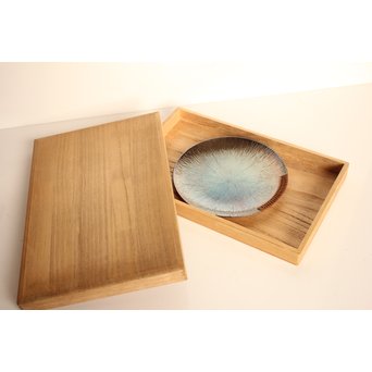 人間国宝 関谷四郎 73`徳力 純銀皿　S2919 