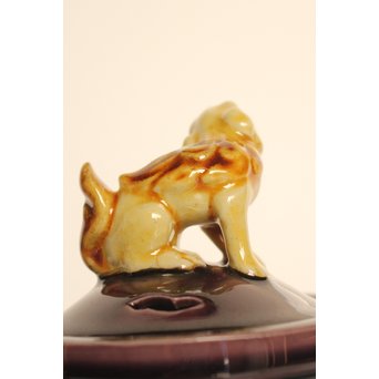 彩釉香炉 三代徳田 正彦/ 八十吉　K456 