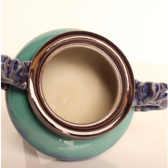 彩釉香炉 三代徳田 正彦/ 八十吉　K456 