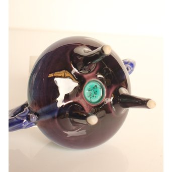 彩釉香炉 三代徳田 正彦/ 八十吉　K456 